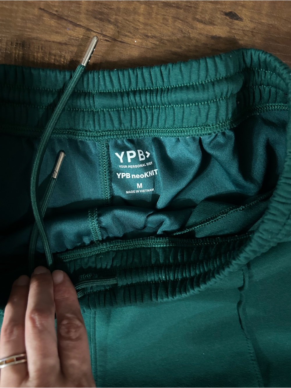 Green Track Pants with White Side Stripe - Women's Pantsuit - Picture 2 of 2